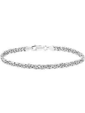 Intricate Byzantine Link Bracelet in Silver